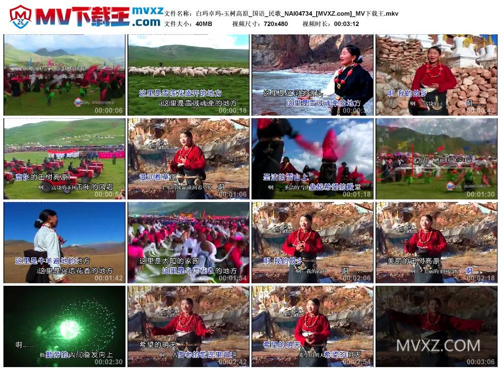 白玛卓玛-玉树高原_国语_民歌_NAI04734